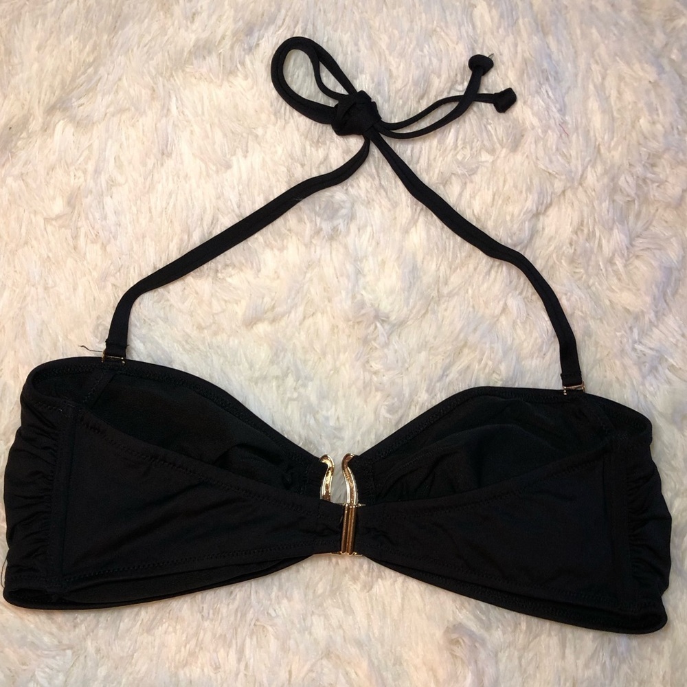 Venus Lascana Black Bikini Top with Gold Accent 38 C/D - Picture 5 of 11